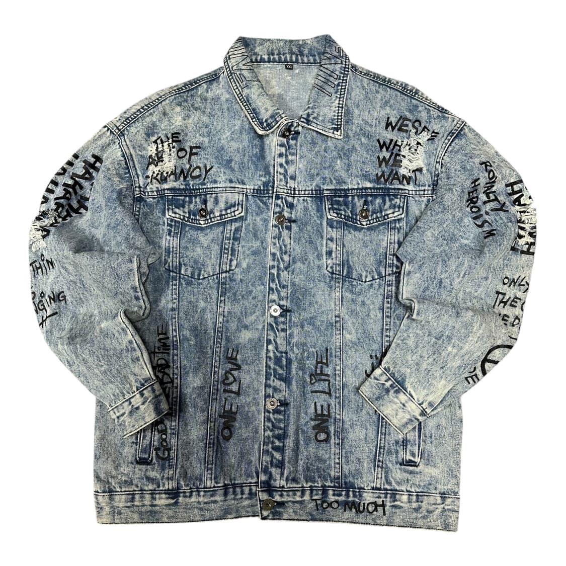 ✨ (바배) 레터링 데님 자켓  상품이미지1