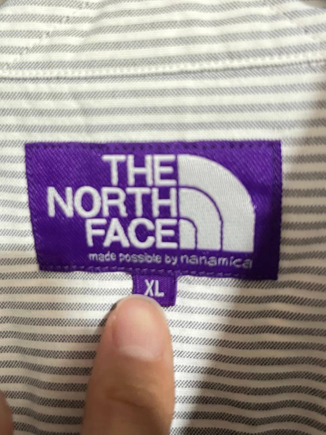 노스페이스 퍼플라벨 버튼 다운 스트라이프 필드 셔츠 아스팔트 그레이 XL 상품이미지8