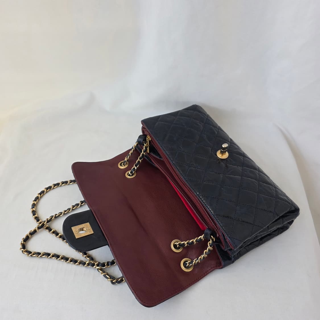 [정품 CHANEL] 샤넬 아코디언 숄더백 크로스백 네이비 상품이미지6