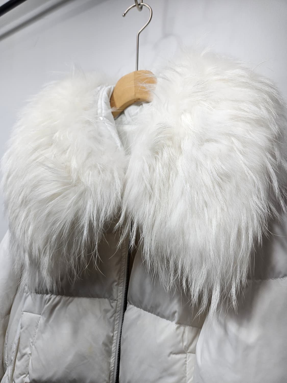 화이트 폭스 퍼카라 오리털 숏패딩M 상품이미지7