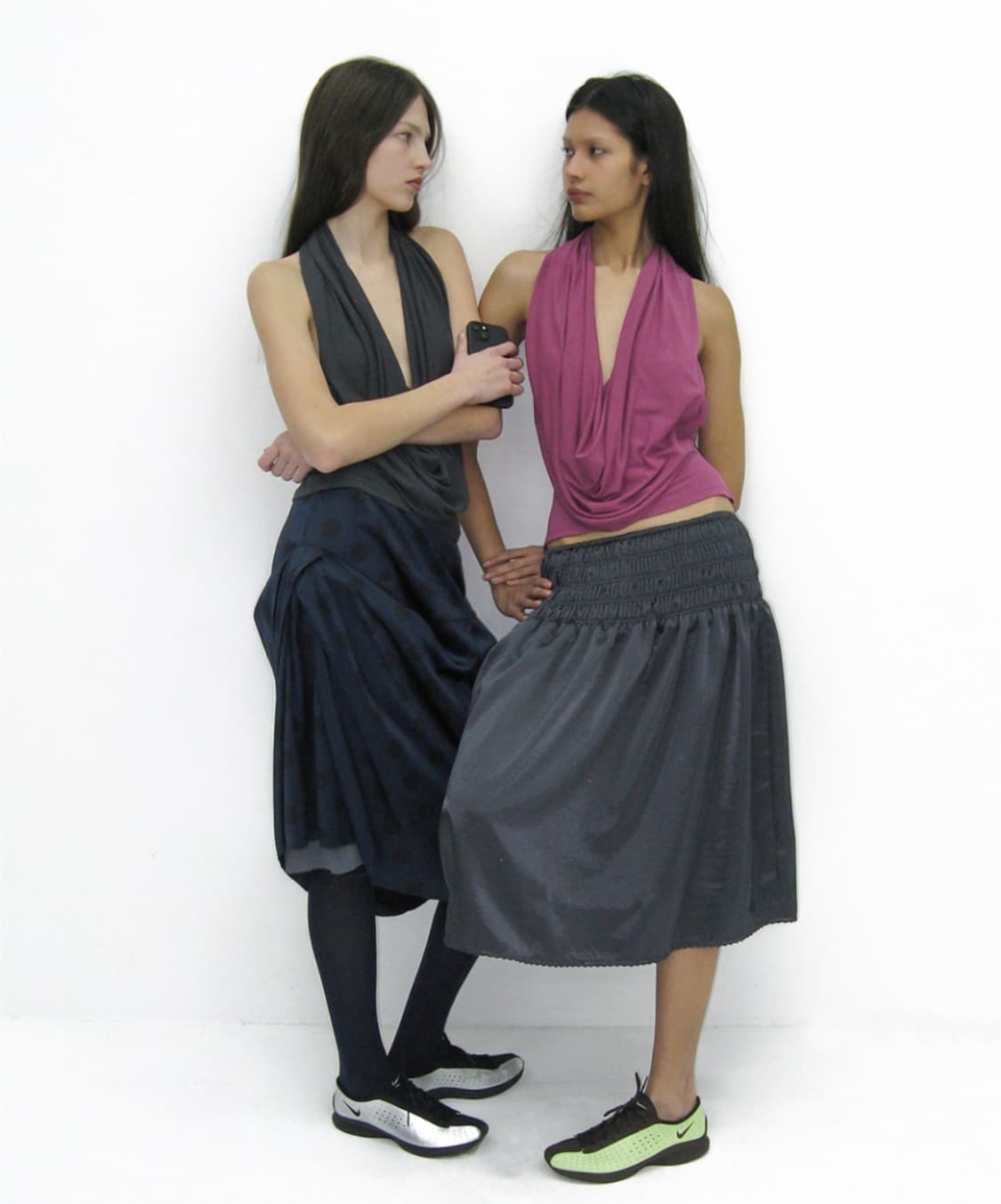 파르티멘토우먼 레이스 미디스커트 차콜 상품이미지1