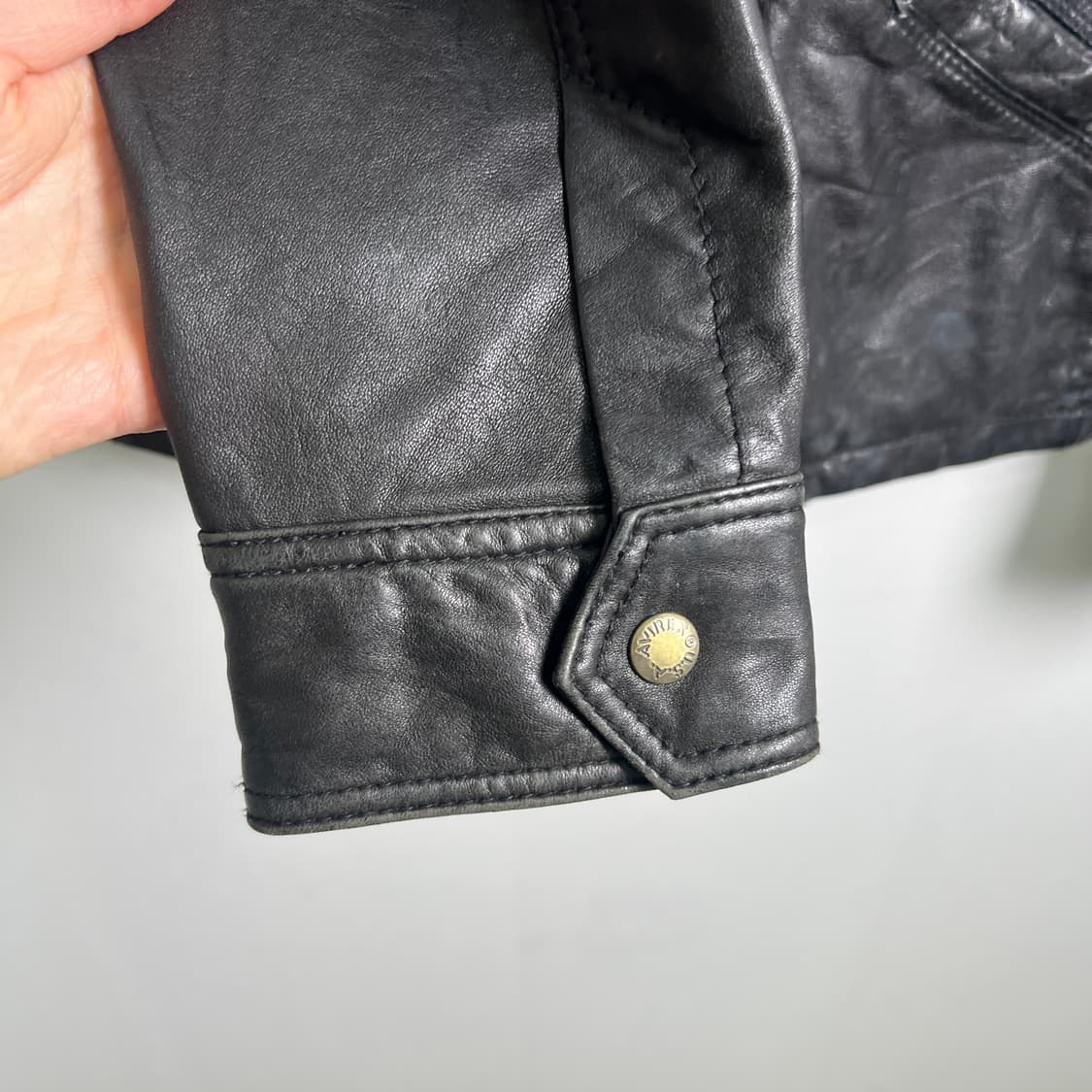 Avirex 아비렉스 멀티 포켓 블랙 양가죽 자켓 L 상품이미지7