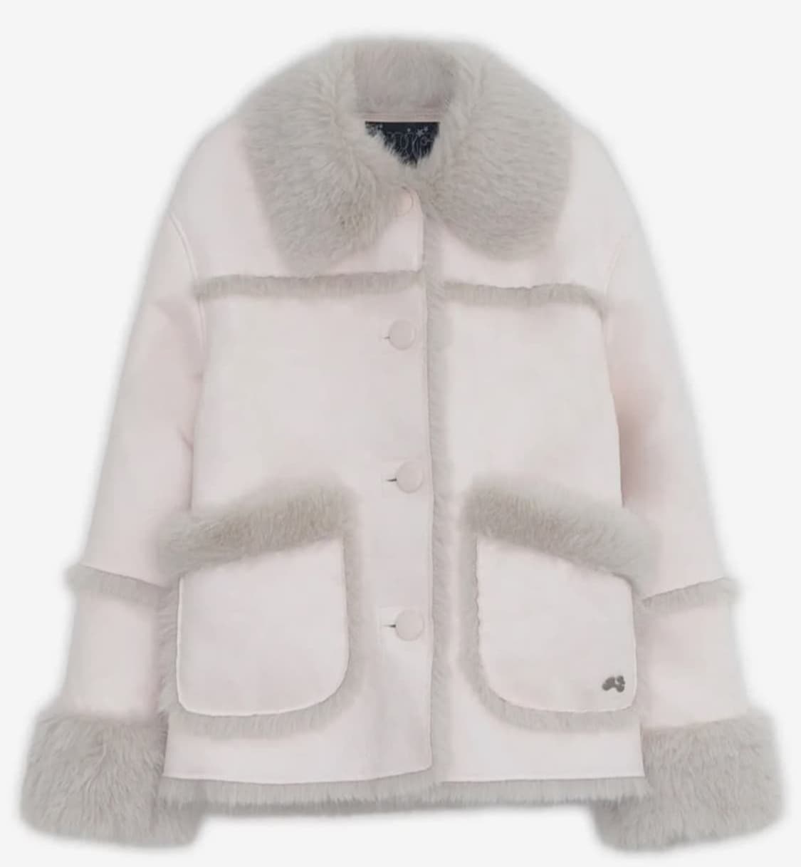 허그유어스킨 핑크 시어링 무스탕 자켓 상품이미지1