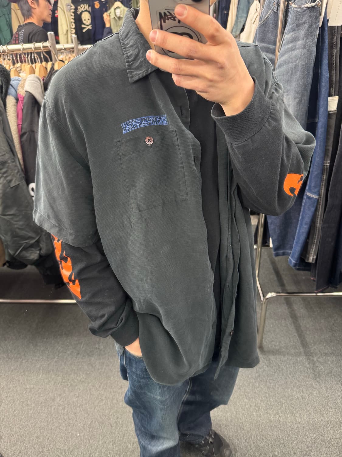 2XL)할리데이비슨 빈티지 자수 블랙 반팔셔츠 상품이미지1