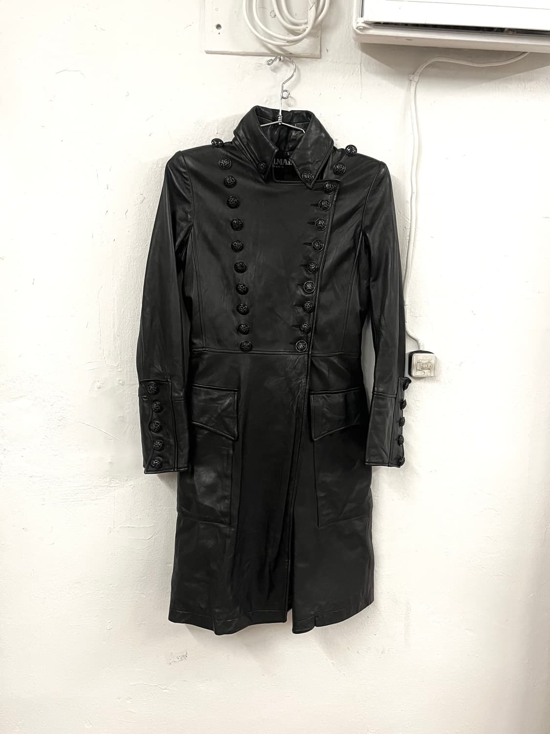 발망 2010FW 데카르넹 런웨이 나폴레옹 밀리터리 레더 코트 상품이미지1