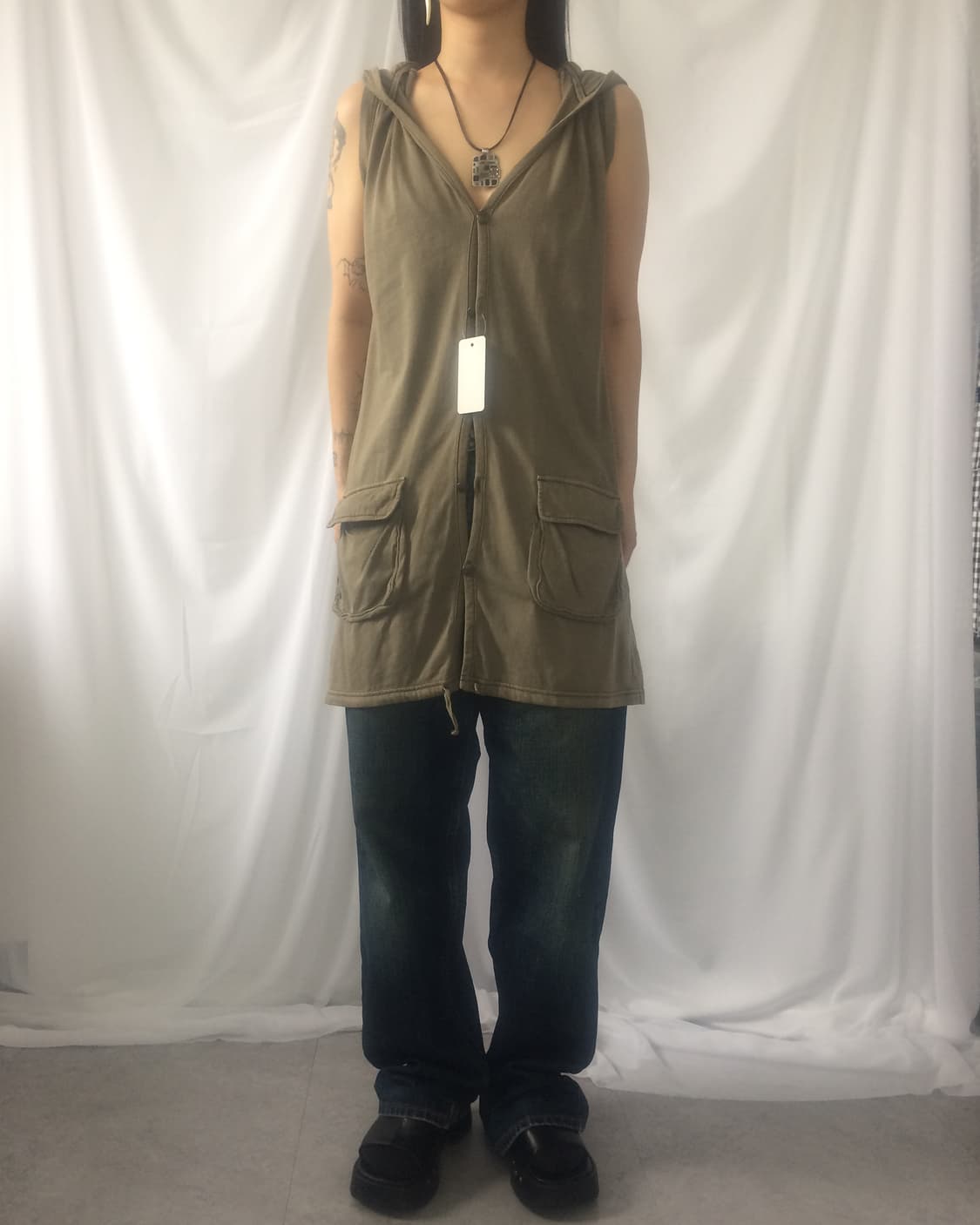 Hood sleeveless onepiece 상품이미지6