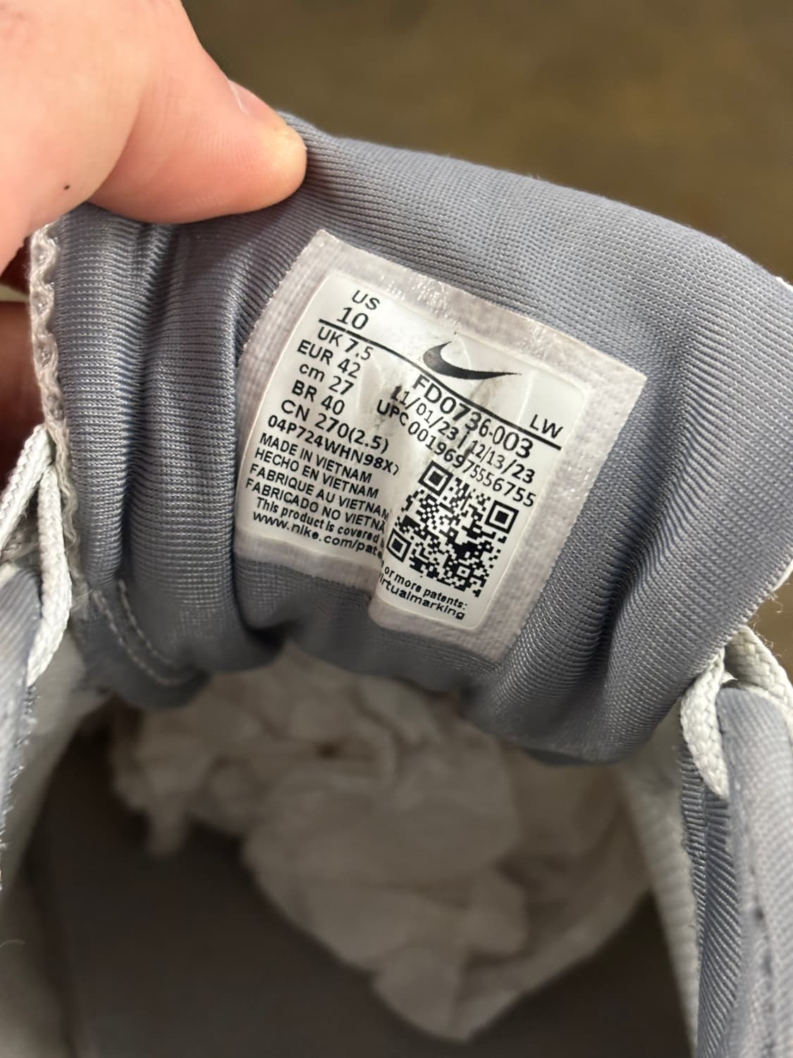 나이키 V2K 런 울프 그레이 운동화 280 상품이미지7