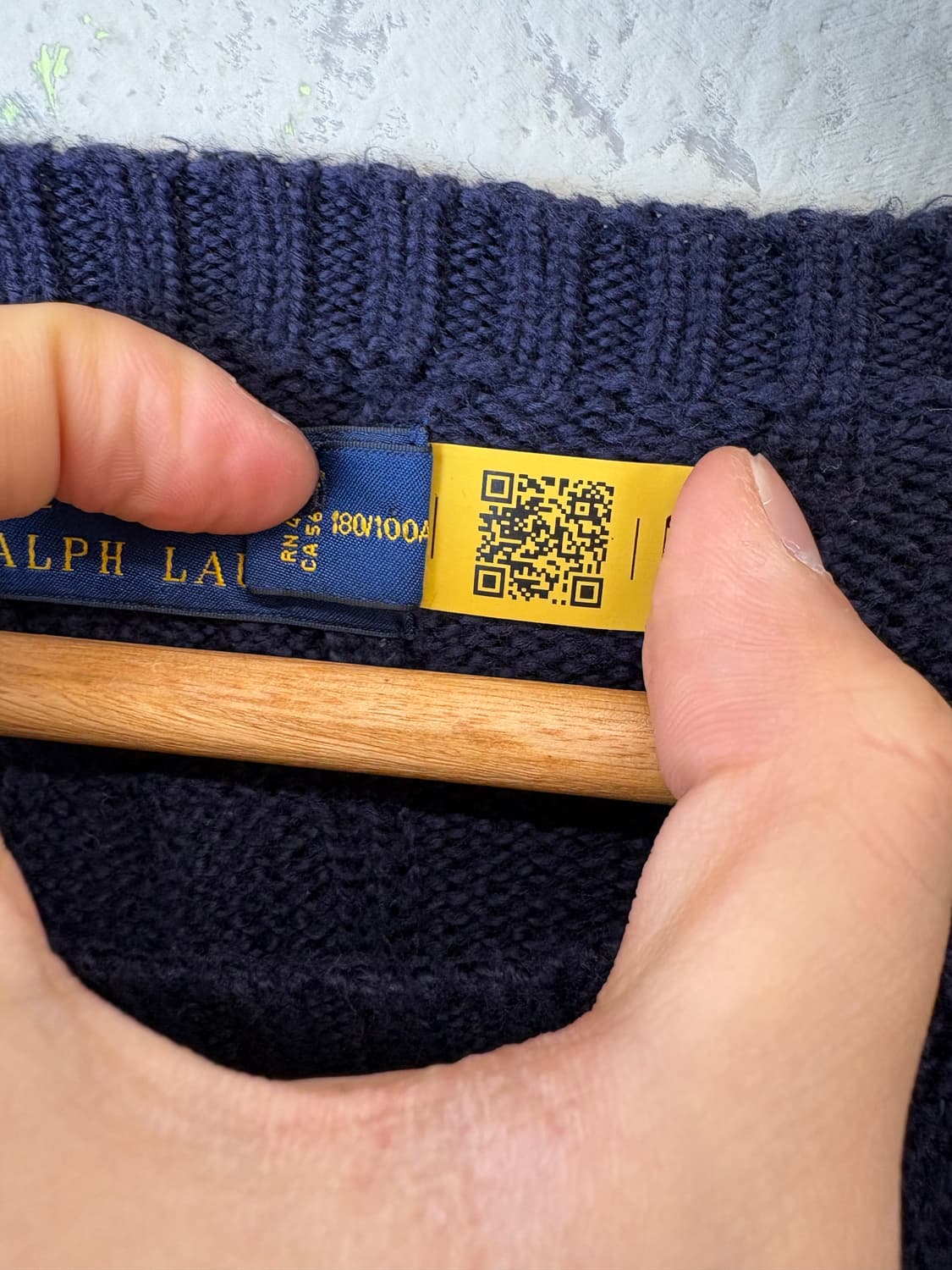 폴로랄프로렌 큐알 인증 네이비 케이블 니트 상품이미지8
