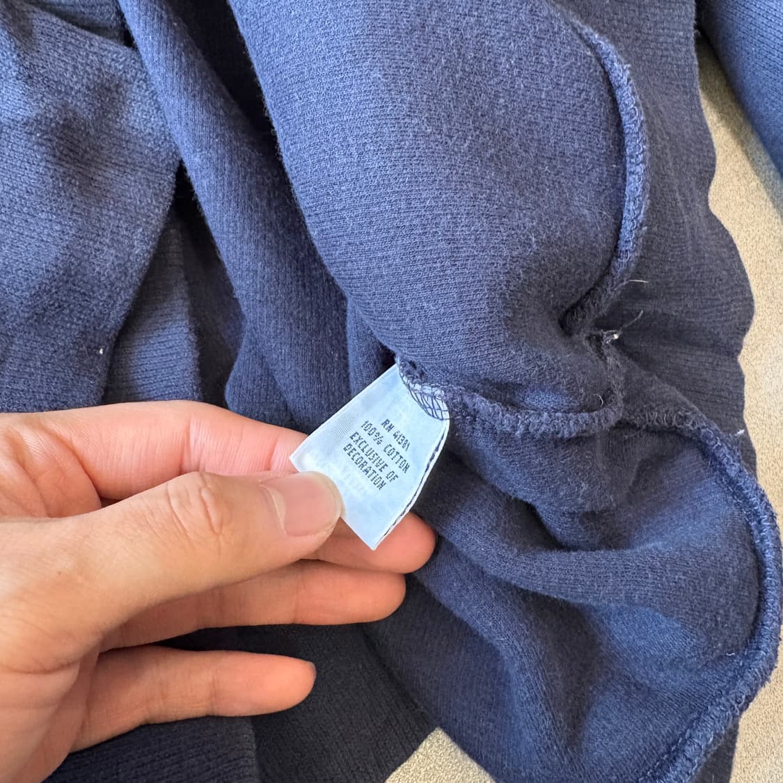 폴로 네이비 코튼 숄카라 엘보우 패치 니트 상품이미지7