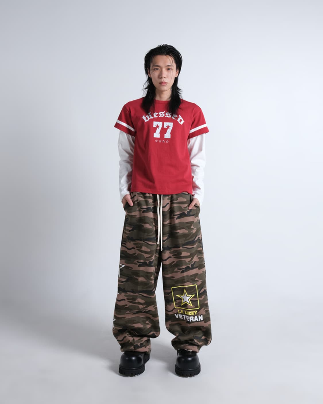I feel lucky 레이어드 티 L 상품이미지3