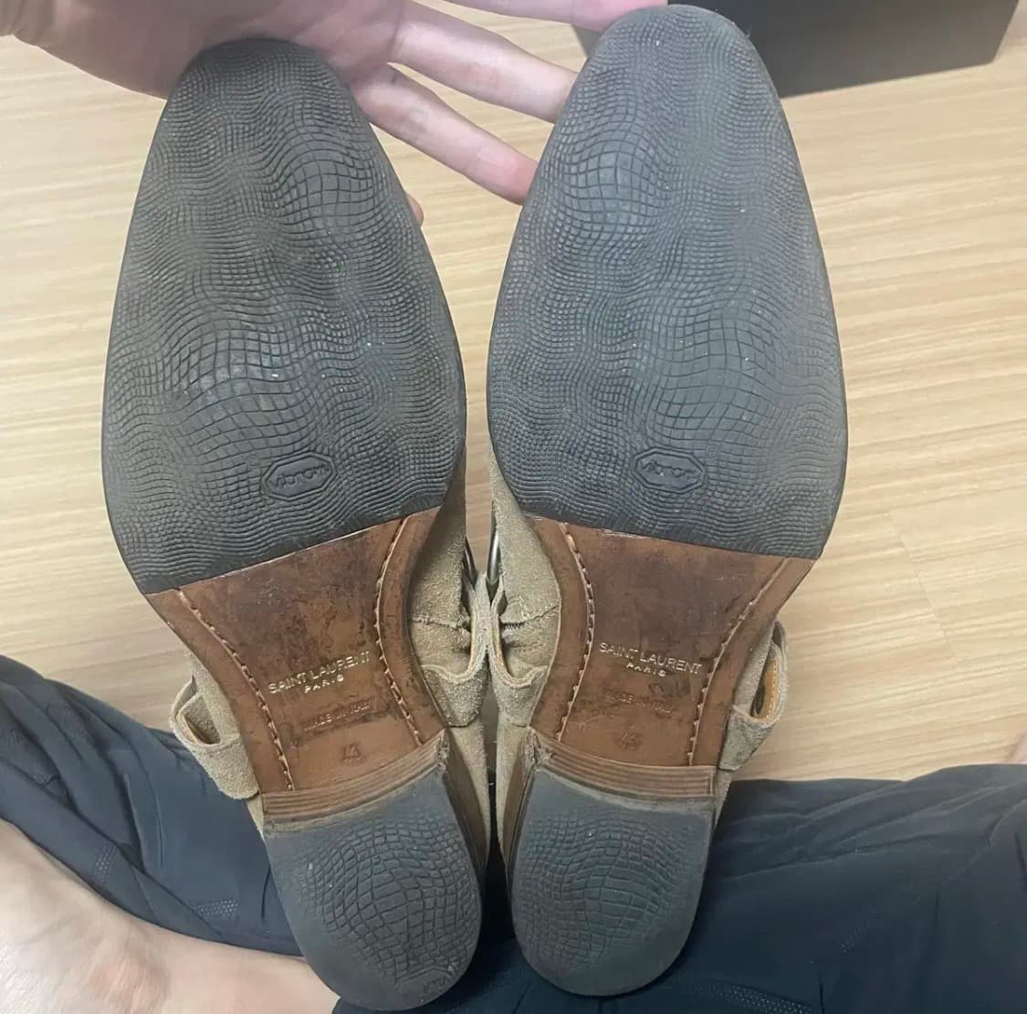 생로랑 스웨이드 모터사이클 하네스 부츠 43 상품이미지5