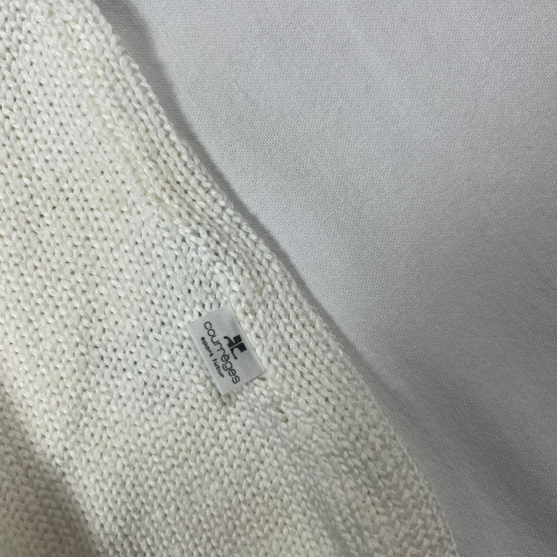 90‘s 꾸레쥬 꾸레주 courreges 로고 레인보우 반팔 니트 티셔츠 상품이미지6