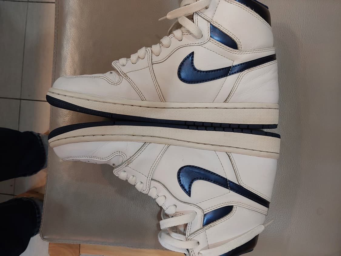 나이키 에어 조던 1 레트로 하이 OG 메탈릭 네이비 맨사이즈 250mm 상품이미지8