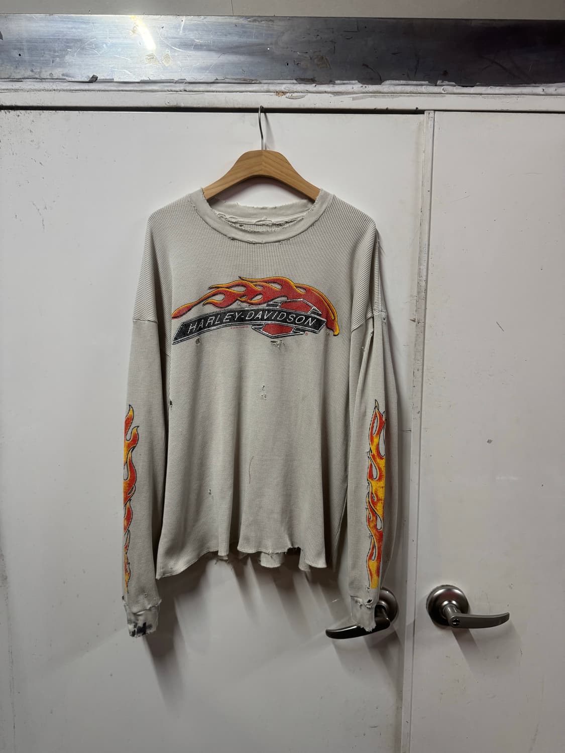 빈티지 와플 긴팔 상품이미지1