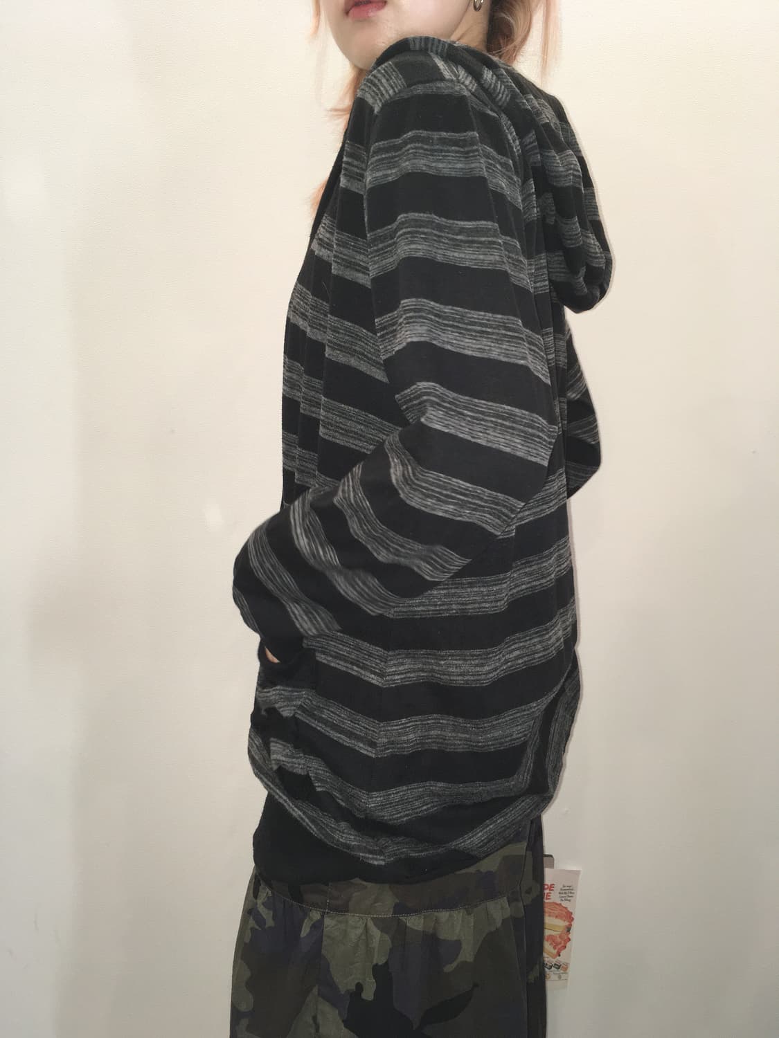 jpn vintage stripe hood cardigan 상품이미지4