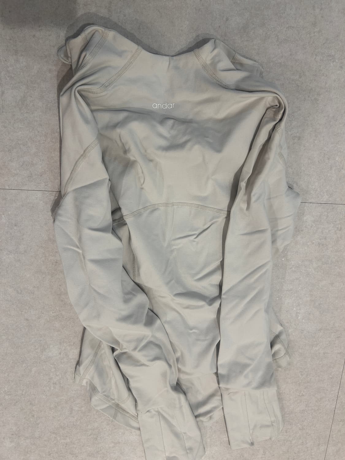 안다르 코듀라 NZ 라인 집업 데니크림 상품이미지3