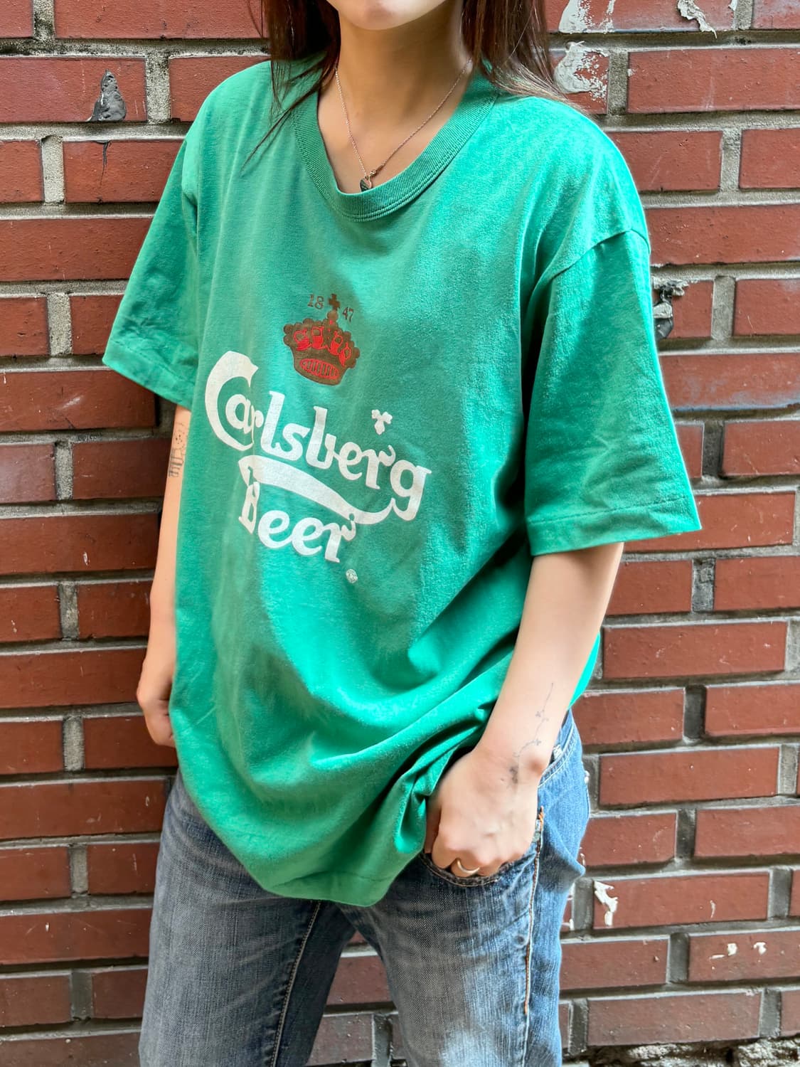 90‘s 싱글스티치 Carlsberg 그래픽 빈티지 반팔티 상품이미지5