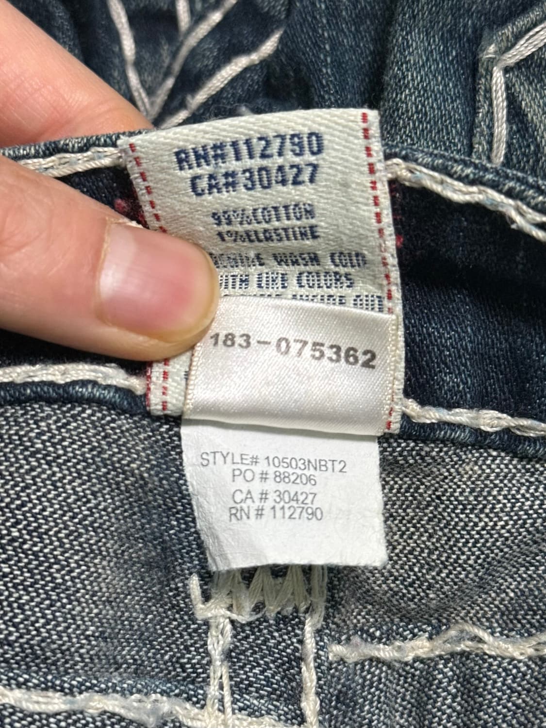 트루릴리젼 조이 슈퍼 티 정품 워싱 데님 부츠컷 나팔 바지 플레어진 27 상품이미지6