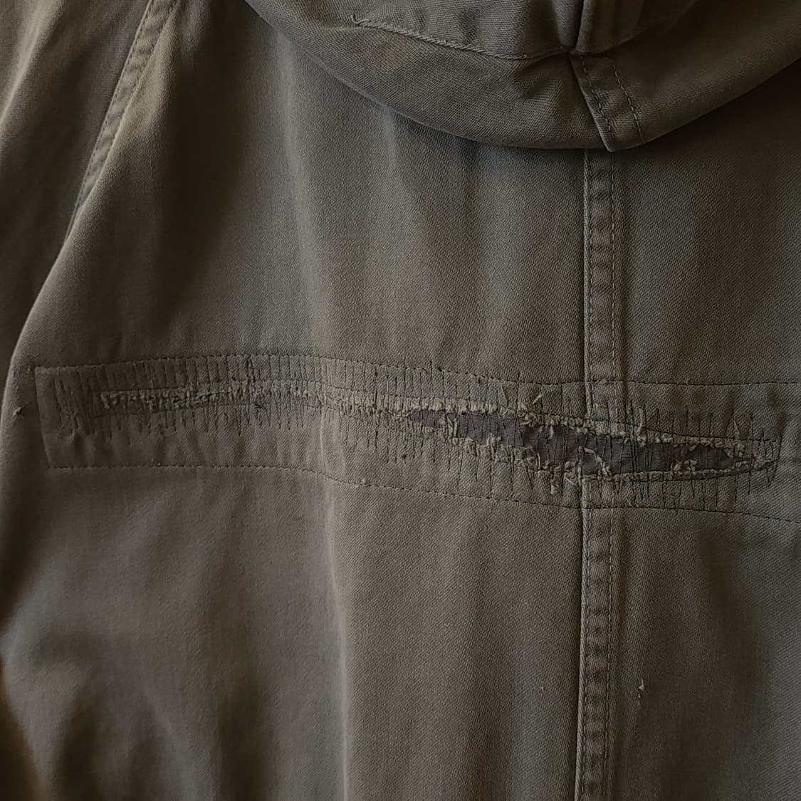 빈티지 프랑스군 m64 밀리터리 모즈파카 올리브 그린 페이딩 92c 상품이미지7