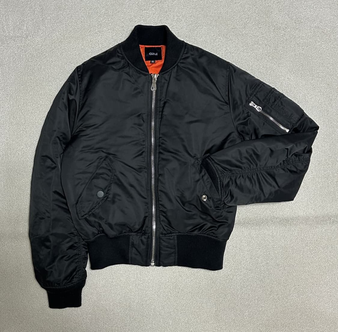 빈티지 AZUL 블랙 봄버 자켓 여성항공점퍼 락시크 y2k 릭오웬스 준지 상품이미지2