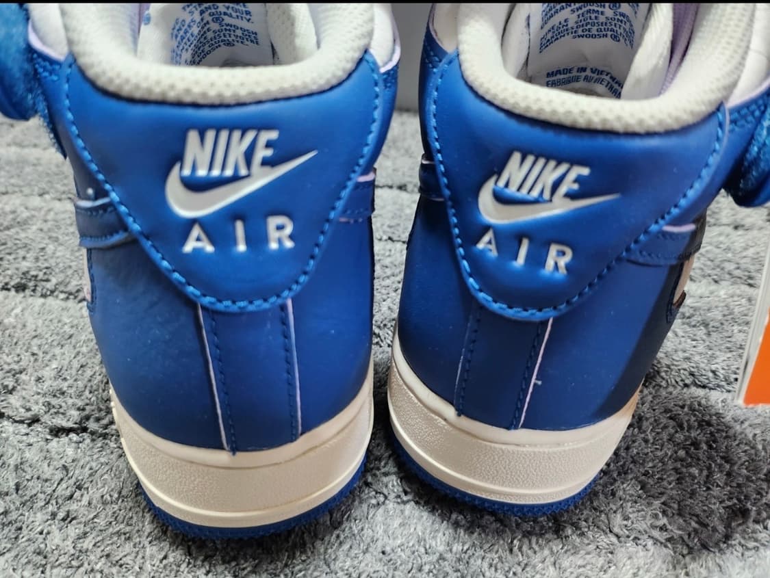 나이키 에어포스1 미드 블루 화이트 상품이미지6