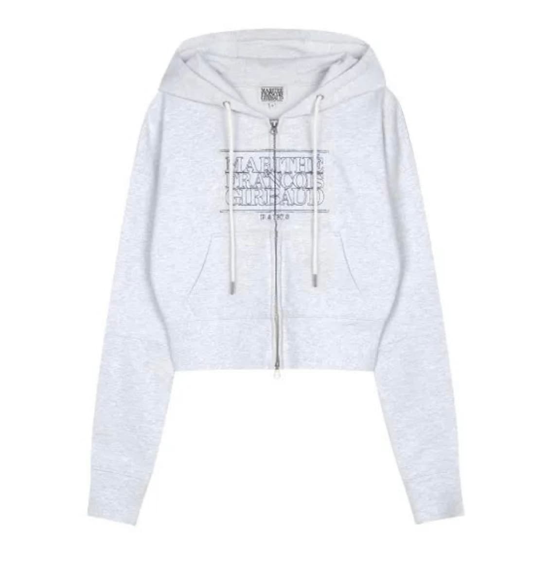 마리떼 크롭 후드집업 라이트그레이 S 상품이미지1