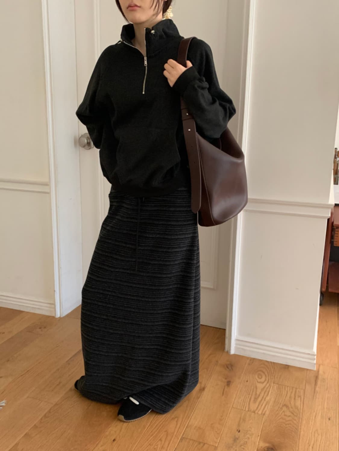 유이니 prima 스트라이프 밴딩 롱스커트 상품이미지7