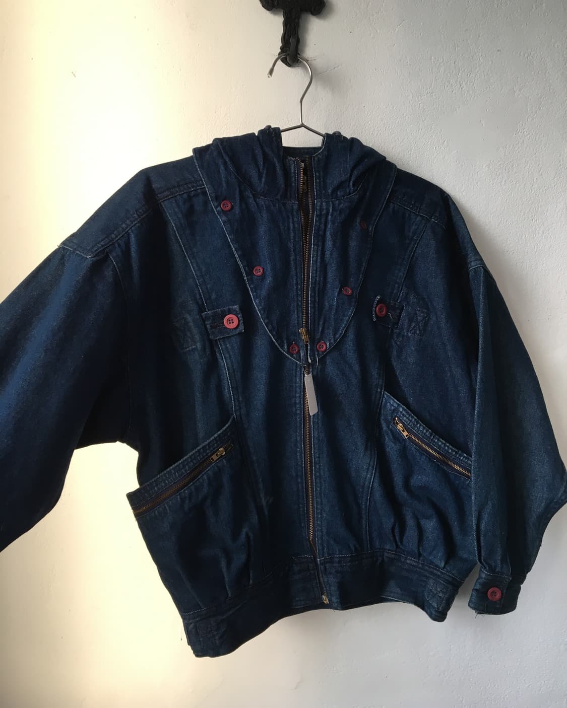 Over fit hood bomber denim jacket 상품이미지3