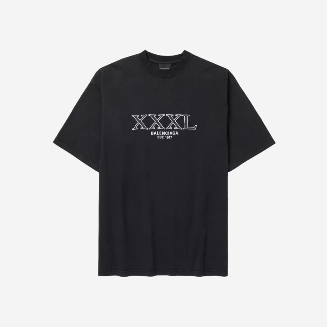 [L] 발렌시아가 3XL 티셔츠 블랙 상품이미지1