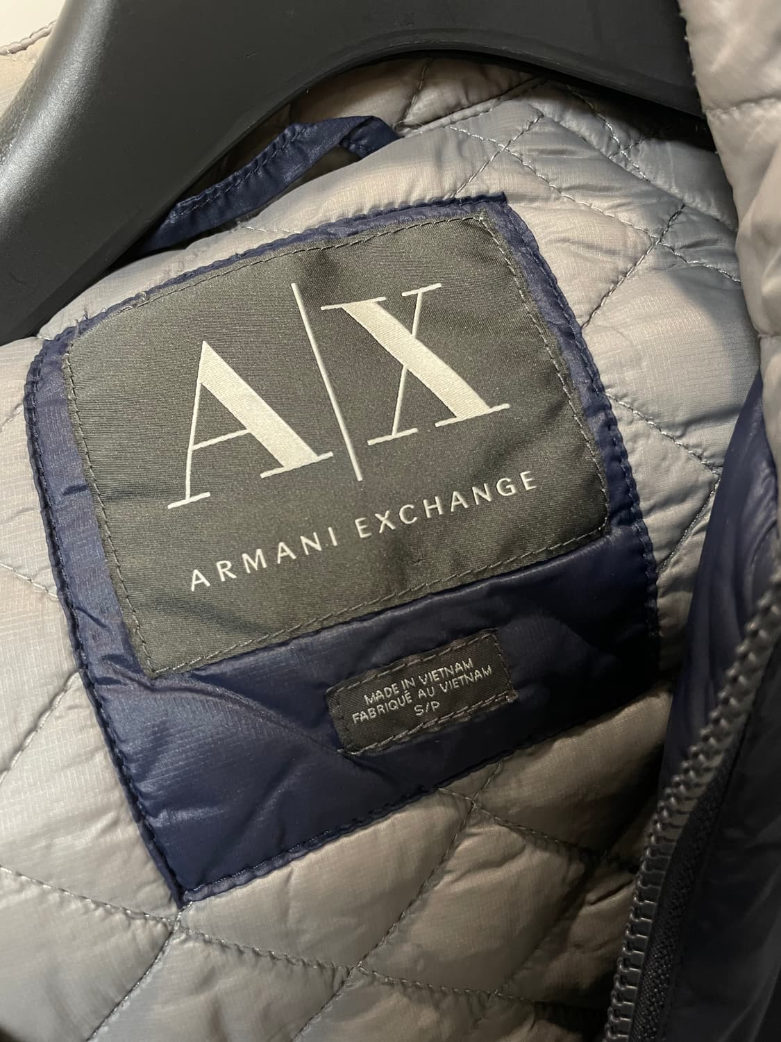 (S) ax 아르마니 익스체인지 배색 투웨이 경량 패딩 상품이미지6