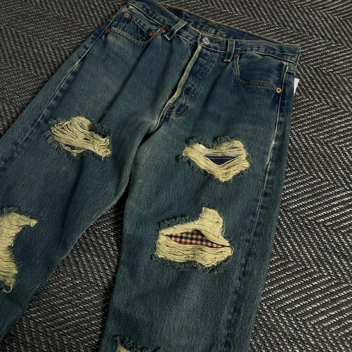 리바이스 501 디스트로이드 데님 워싱 팬츠o 3619 상품이미지3