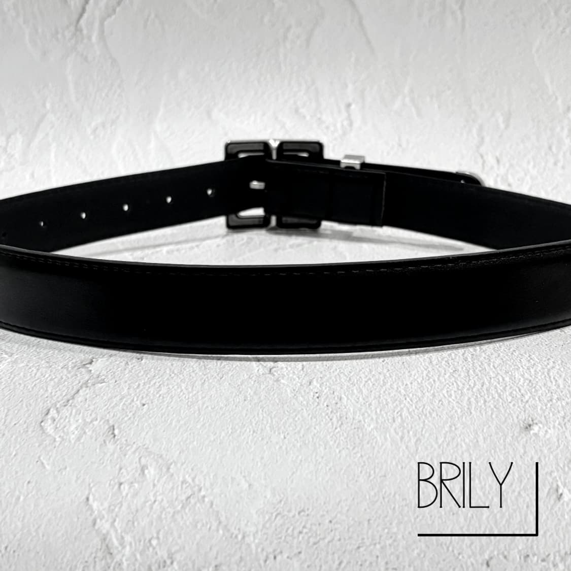 [Unisex] COND 크롬 스퀘어 버클 볼드 가죽 벨트 상품이미지7