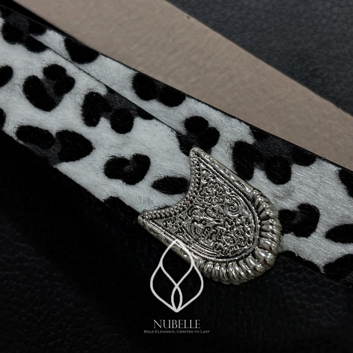 🌗 Leopard western belt / 호피 송치털 웨스턴 벨트 상품이미지4