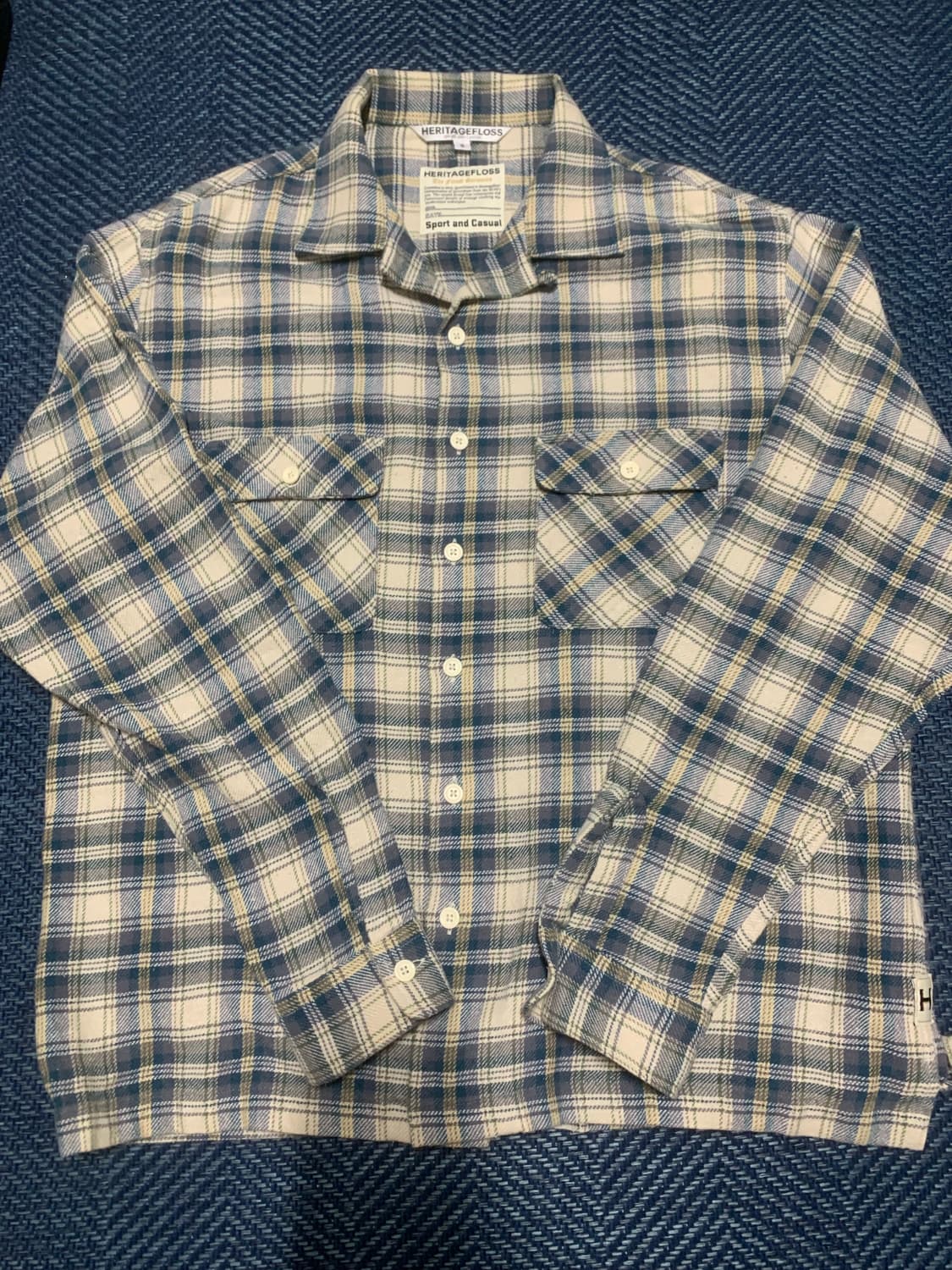헤리티지플로스 플란넬 체크셔츠 s(95) 상품이미지1