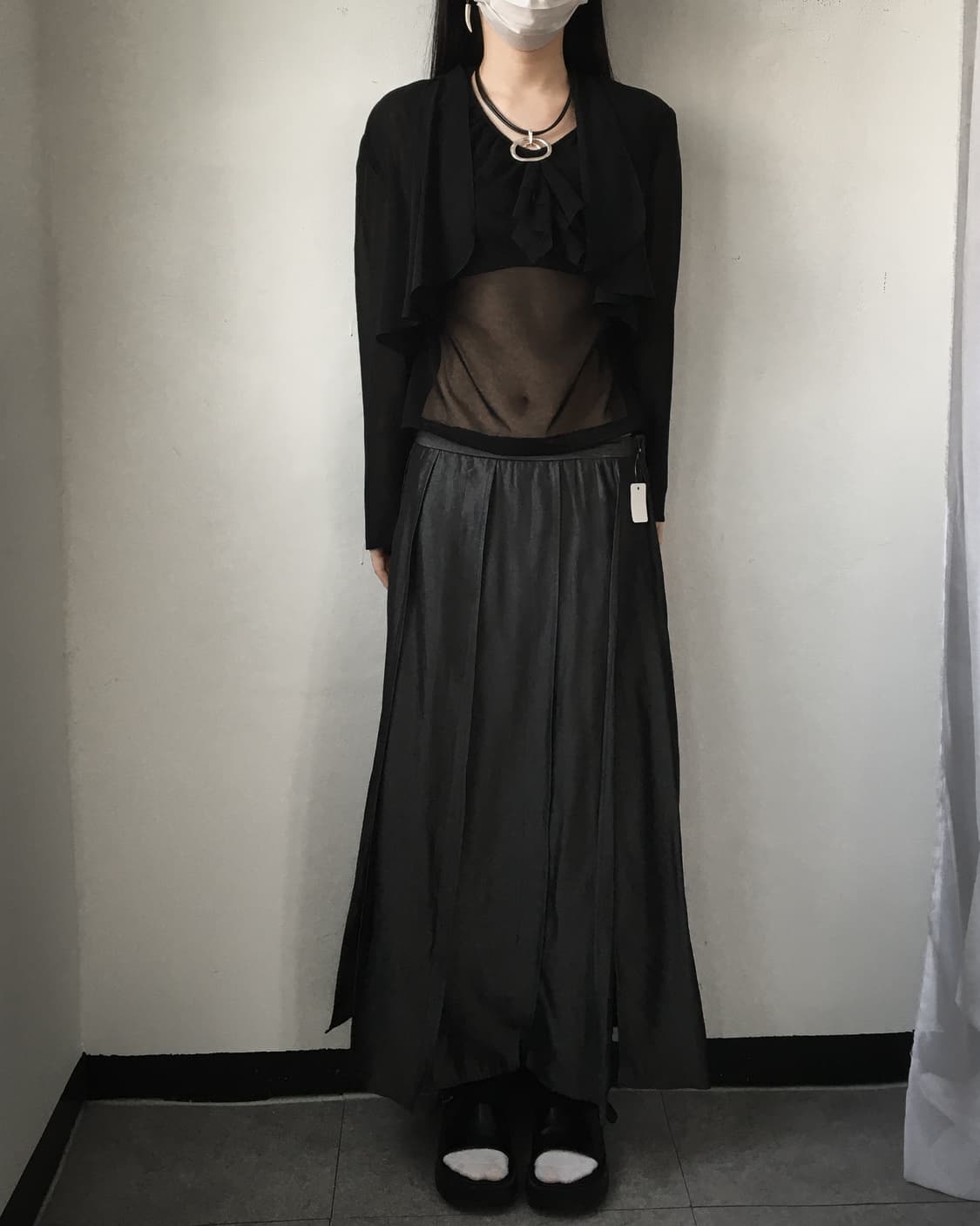 Drape open bolero cardigan 상품이미지4