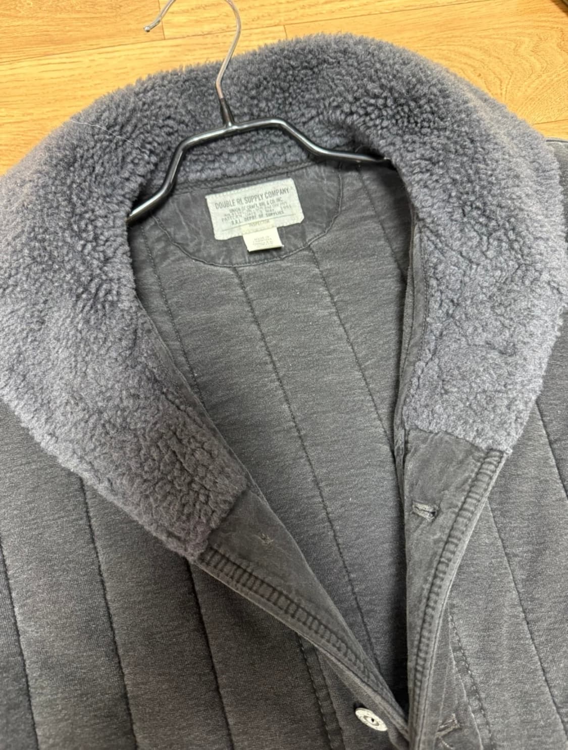 [25FW/XL] RRL(더블알엘) 플리스 칼라 퀄티트 저지 자켓 판매  상품이미지3