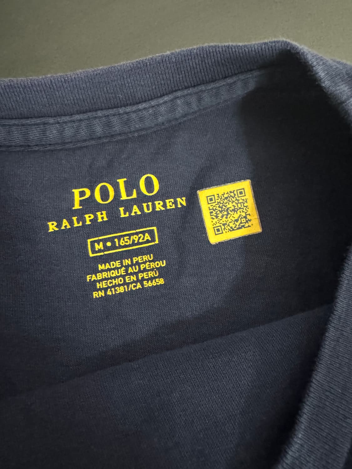 정품 인증! 여성 폴로 랄프로렌 베이직 반팔 티셔츠 네이비 상품이미지4