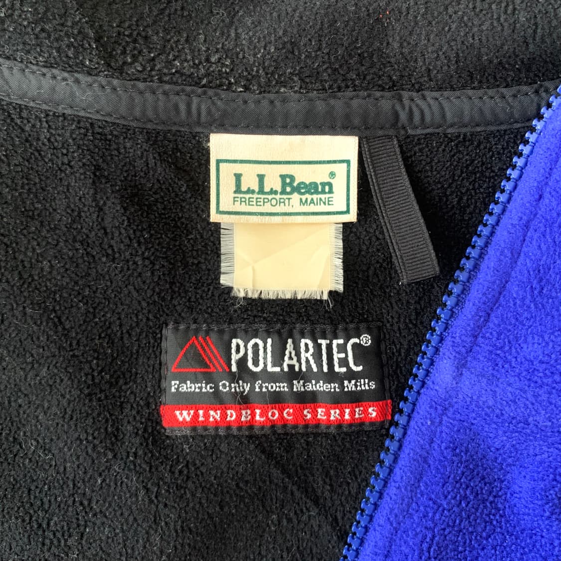 엘엘빈 90S 폴라텍 퍼플 블루 집업 베스트 made in usa  상품이미지6