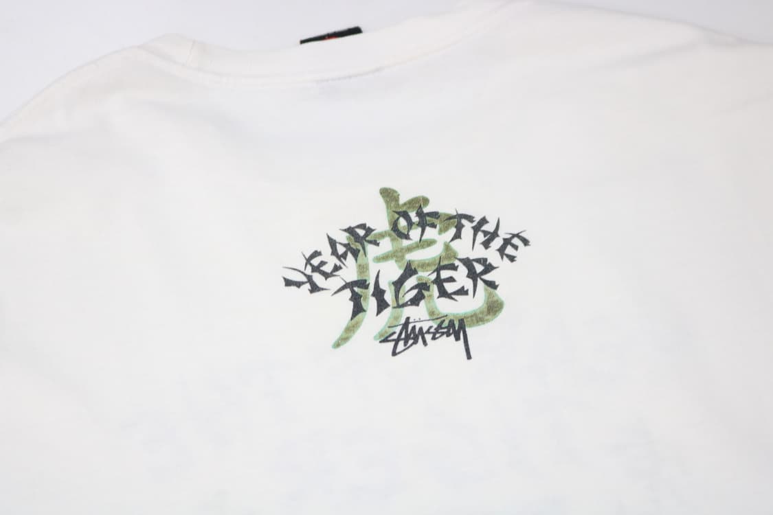Stussy 스투시 빈티지  타이거 그래픽 화이트 반팔 상품이미지7