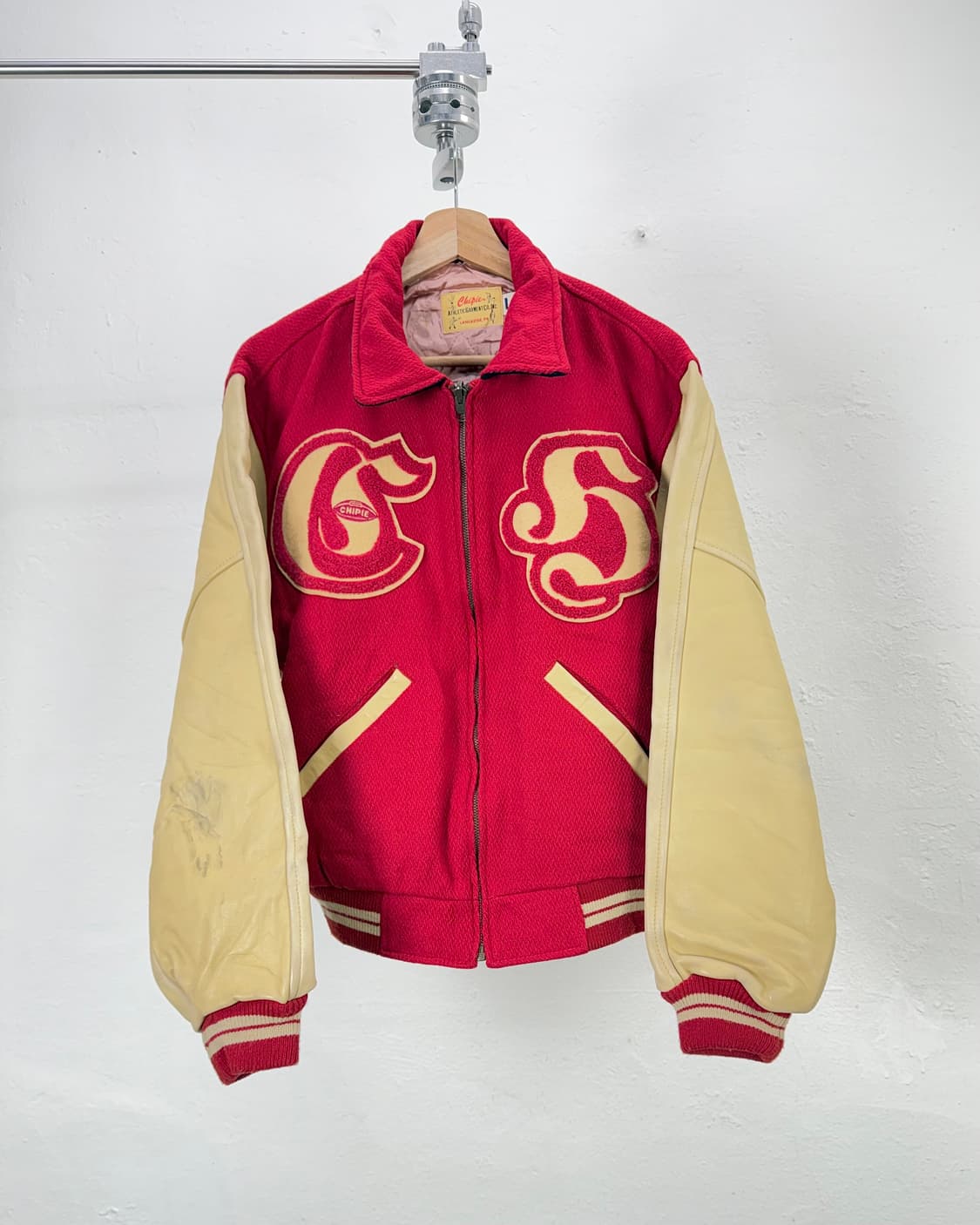 치피 칠리 메이우드 리얼 레더 바시티 자켓 상품이미지1