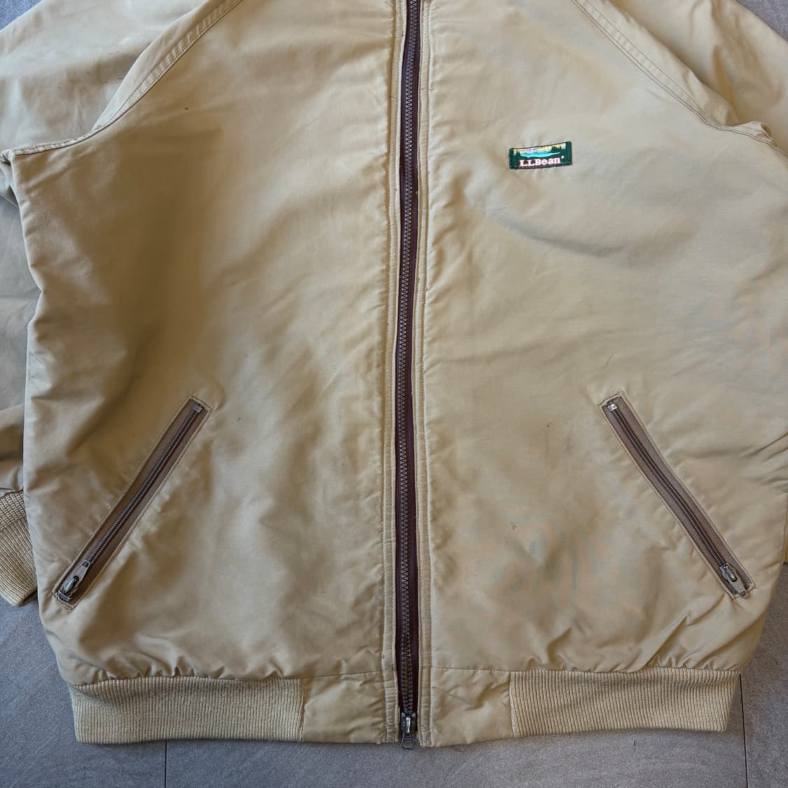 90s 90년대 미국 생산 엘엘빈 브라운 웜업 자켓 상품이미지2