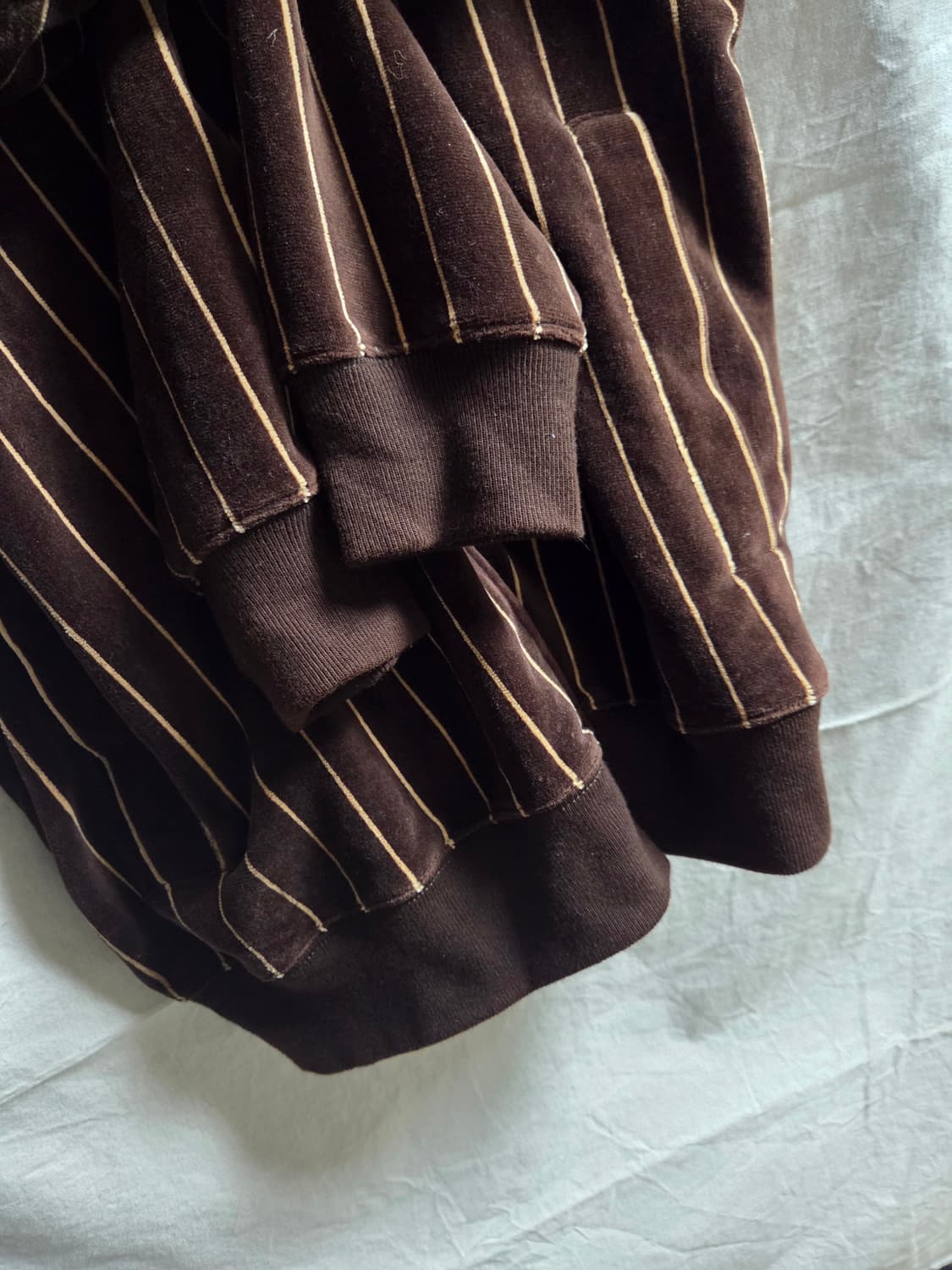 90s 올드 스투시 재팬 벨루어 후드 집업 자켓 M 상품이미지8