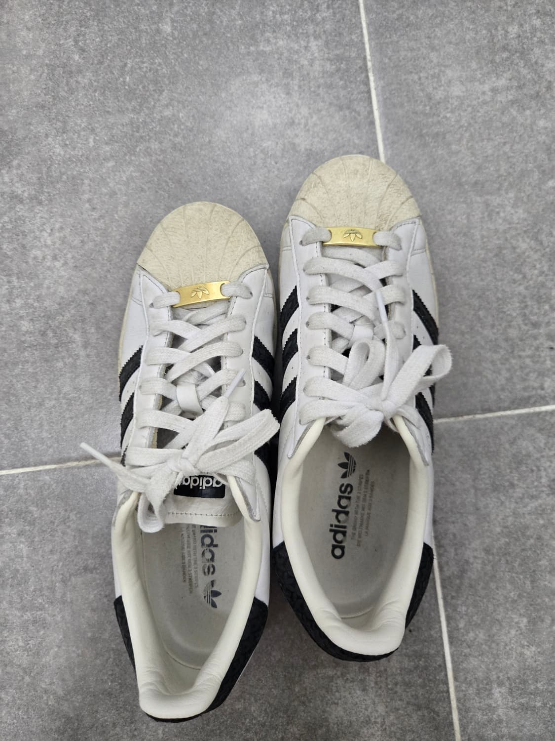 [희귀/일본구매] 아디다스 슈퍼스타 82 화이트 블랙 스네이크  상품이미지2