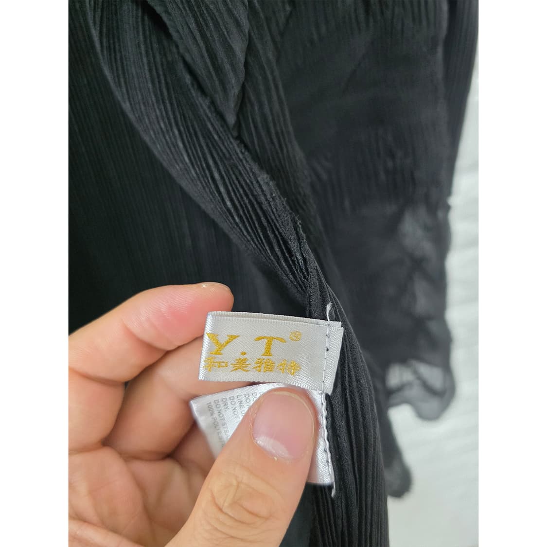 택포) L  플리츠 블랙 가디건 상품이미지2