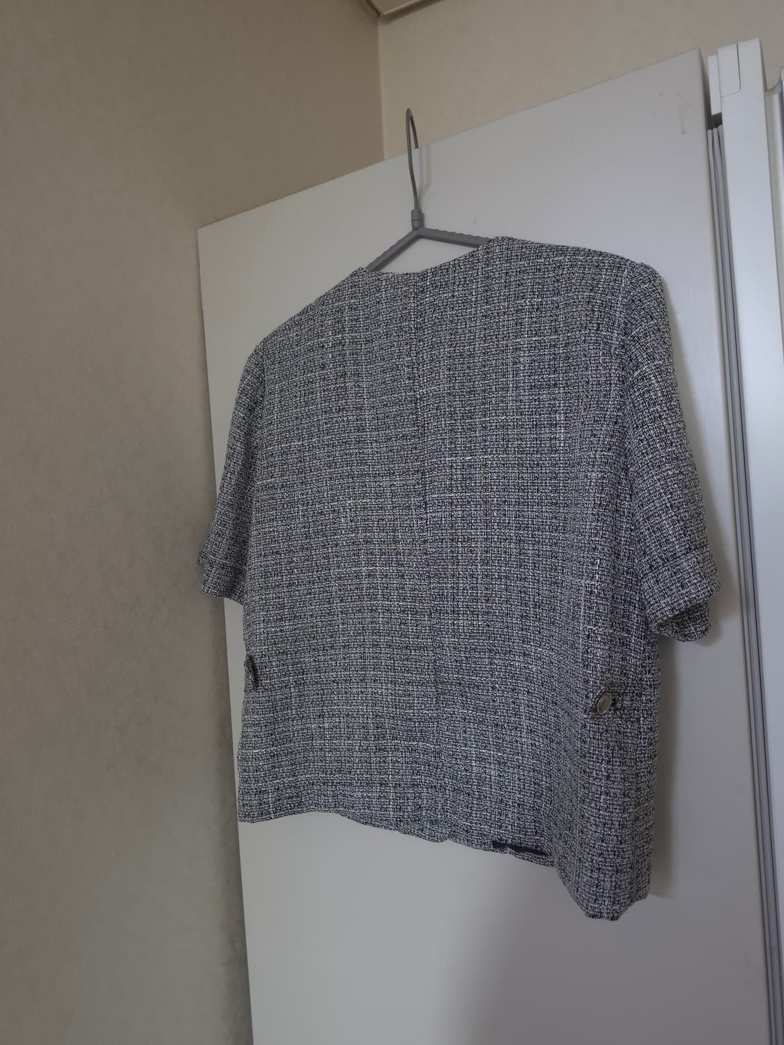 아이잗 트위드 반팔 자켓 상품이미지3