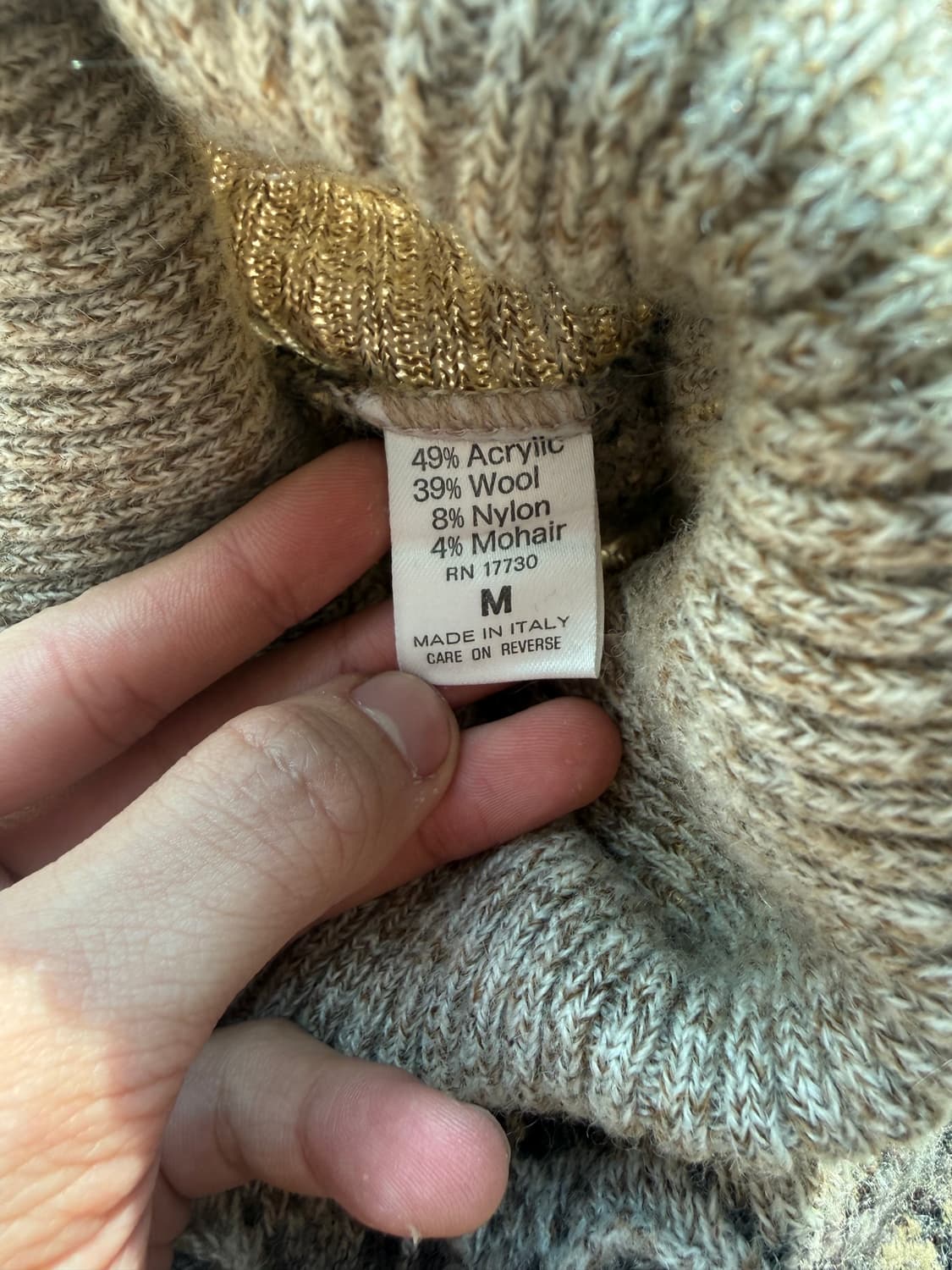 빈티지 아이보리 조직 니트 상품이미지3