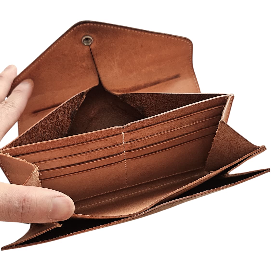 헨더스킴 원피스 월넛브라운 소가죽 장지갑 상품이미지4