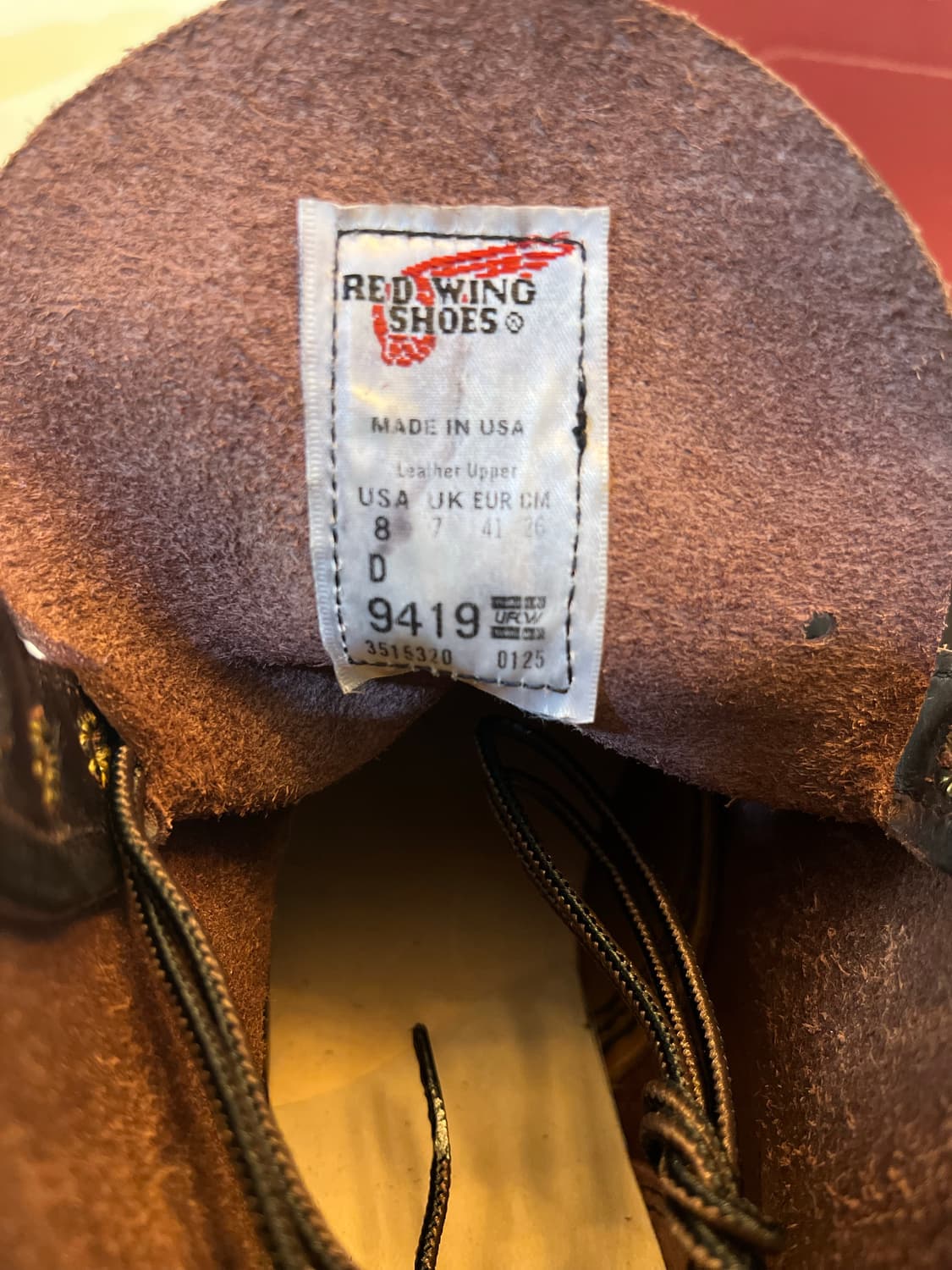 레드윙 벡맨 9419 블랙체리 8D(260mm) 상품이미지6