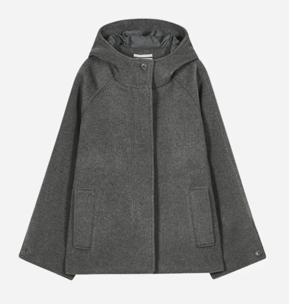 타입서비스 후드 하프코트 그레이 상품이미지1