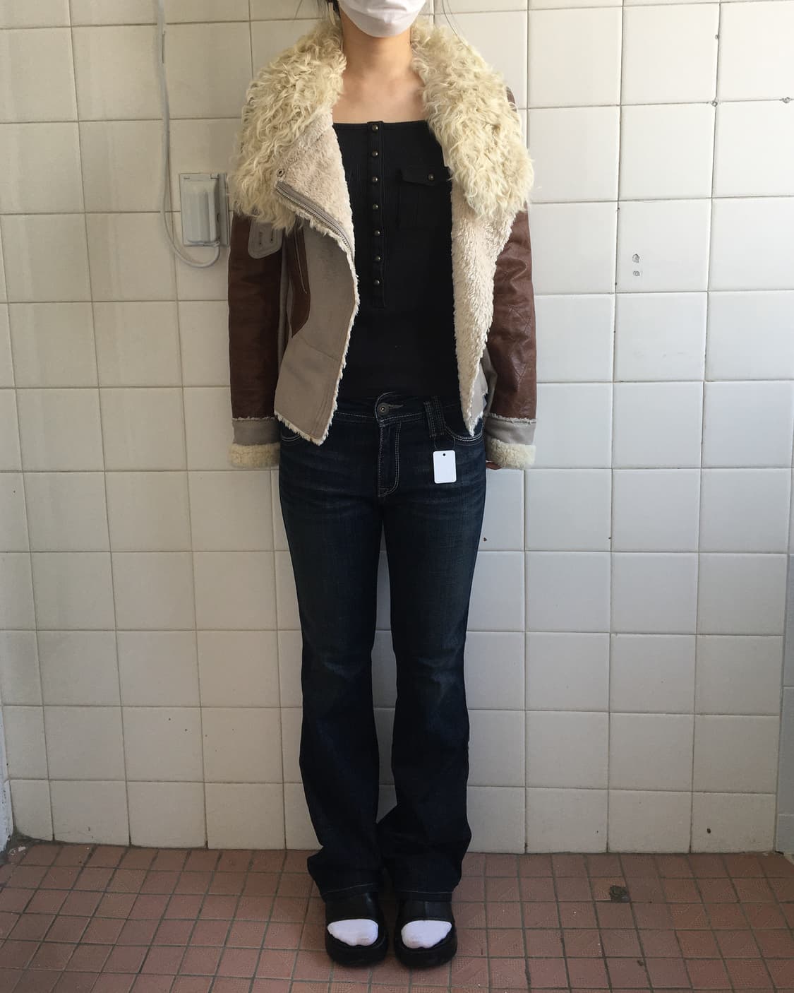 Lamb fur layered leather jacket 상품이미지7